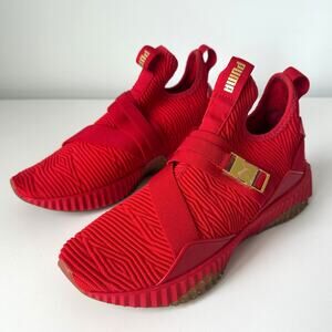 Puma Defy Varsity Mid Red Slip On Sneakers US 7.5